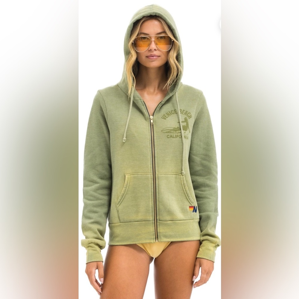 Aviator Nation Surfer Zip Hoodie NWT large - UNISEX
